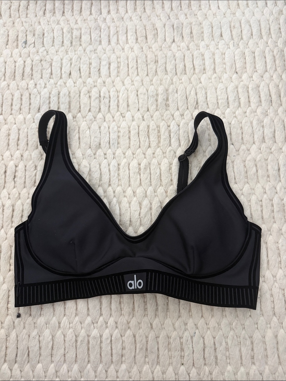 ALO Yoga Black Bralette Sports Bra